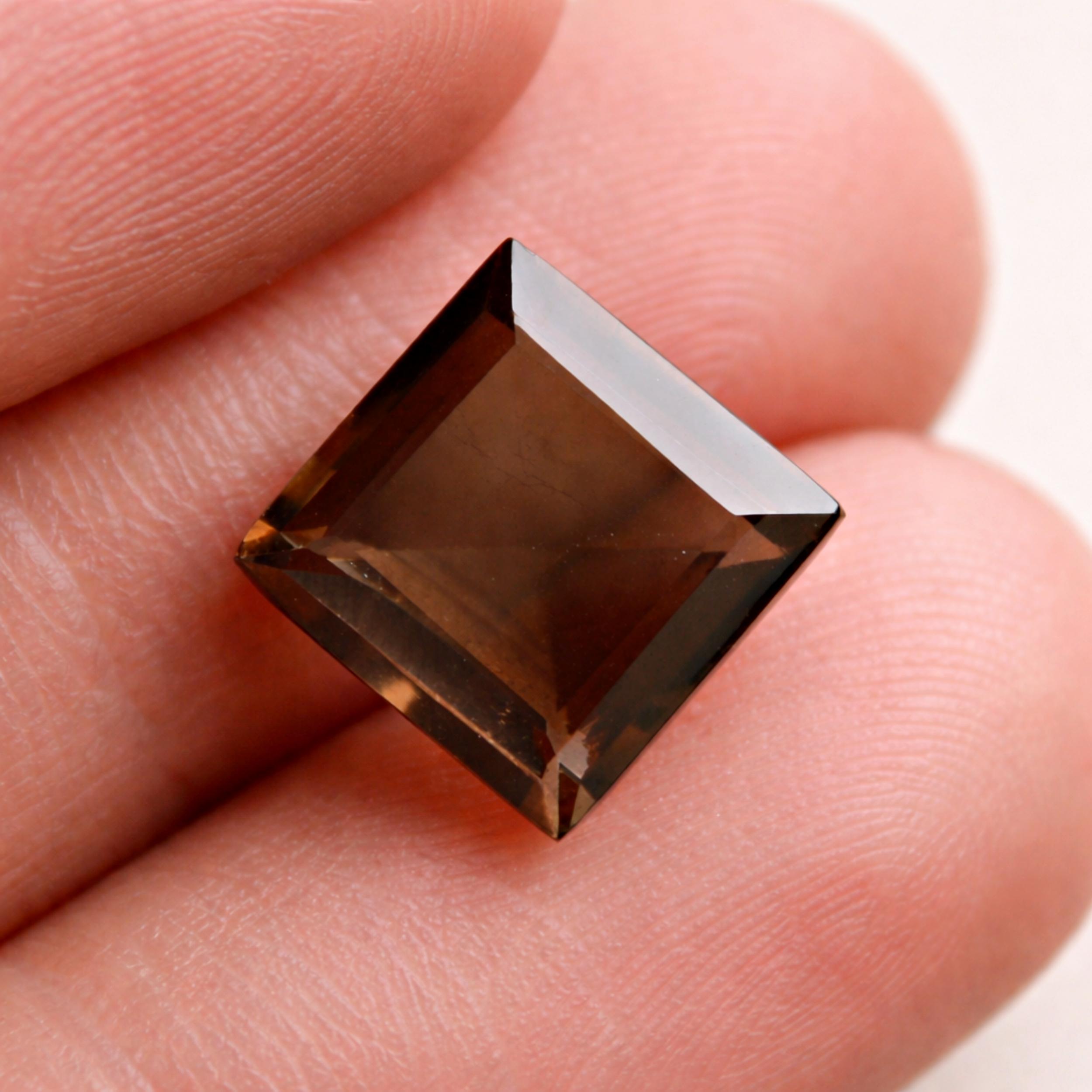 Квадратные камни дымчатого кварца – Натуральные коричневые дымчатые кварцы, ограненные камни, квадратные россыпные камни для изготовления ювелирных изделий 5mm коричневый