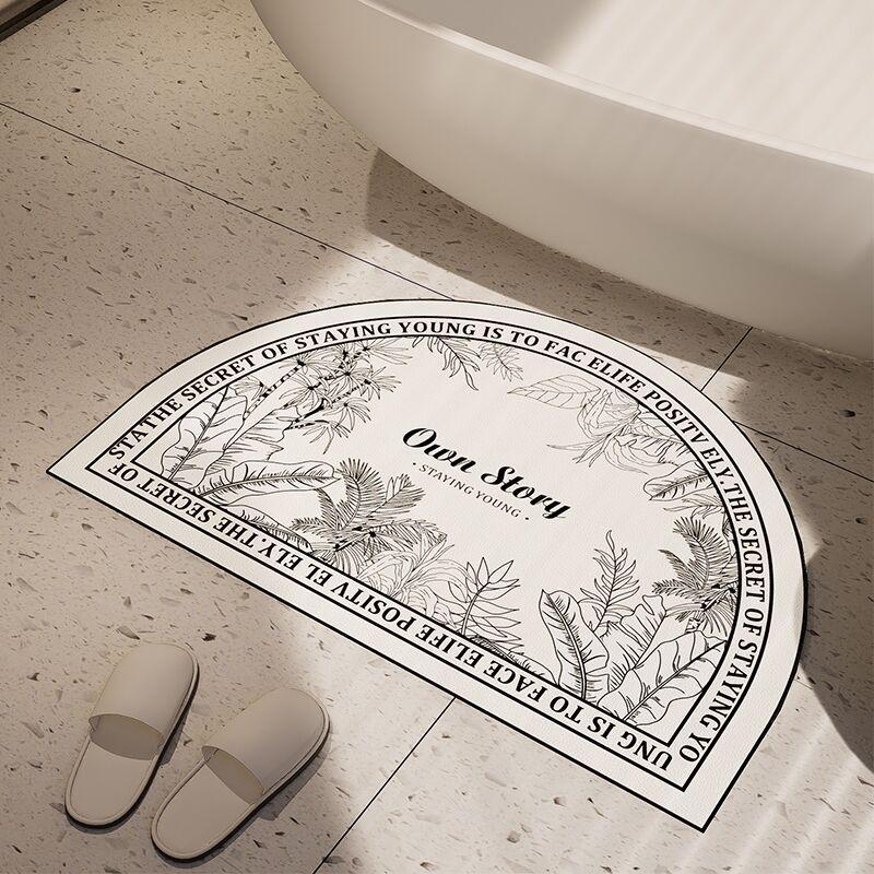 Rychleschnoucí koupelnová předložka z křemeliny: Měkký, Vodu Absorbující, Protiskluzový, Nečistotám Odolný Podlahový Koberec.