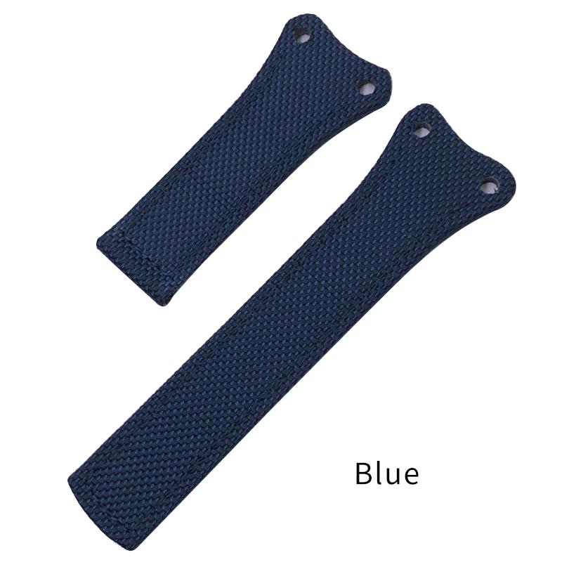

30mm High Quality Nylon Canvas Watchband Fit for TAG Heuer Special Screw Interface Black Blue Brown Watch Strap 30mm синій
