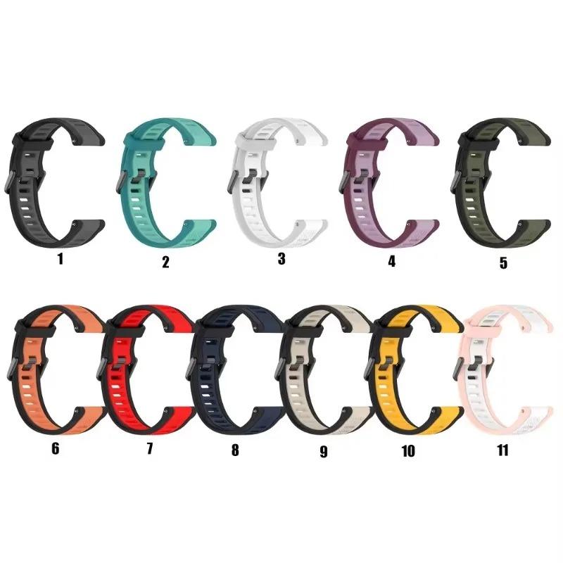 18mm Two-color Silicone Strap for Huawei Watch GT5 41mm GT5Pro 42mm Bracelet Comfortable Band for Huawei Watch GT4 41mm Correa