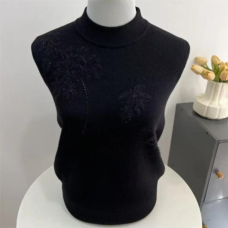 

Плюс Бархатный Толстый Свитер Мама Очень Толстый Цельный Бархатный Вязаный Базовый Свитер Теплый Вязаный Топ Женский XS чёрный