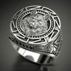 Mens Vintage Wolf Totem Ring Nordic Viking Warrior Wolf Head Ring Domineering Fashion Jewelry for Men