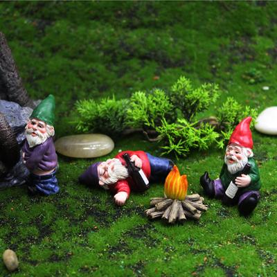 Mini Resin Moss Micro Landscape Decoration Outdoor Fairy Miniature Garden Dwarf Ornaments Handicraft Flower Pot Accessories Elf