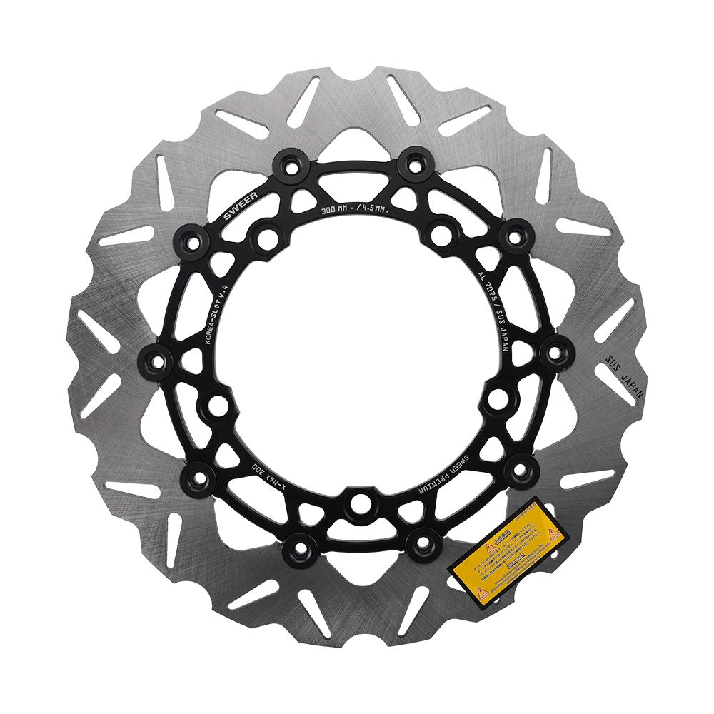 

Suitable for Yamaha XMAX300 17-23 modified abalone caliper 300mm front wheel floating wave brake disc to four-caliper brake disc чёрный