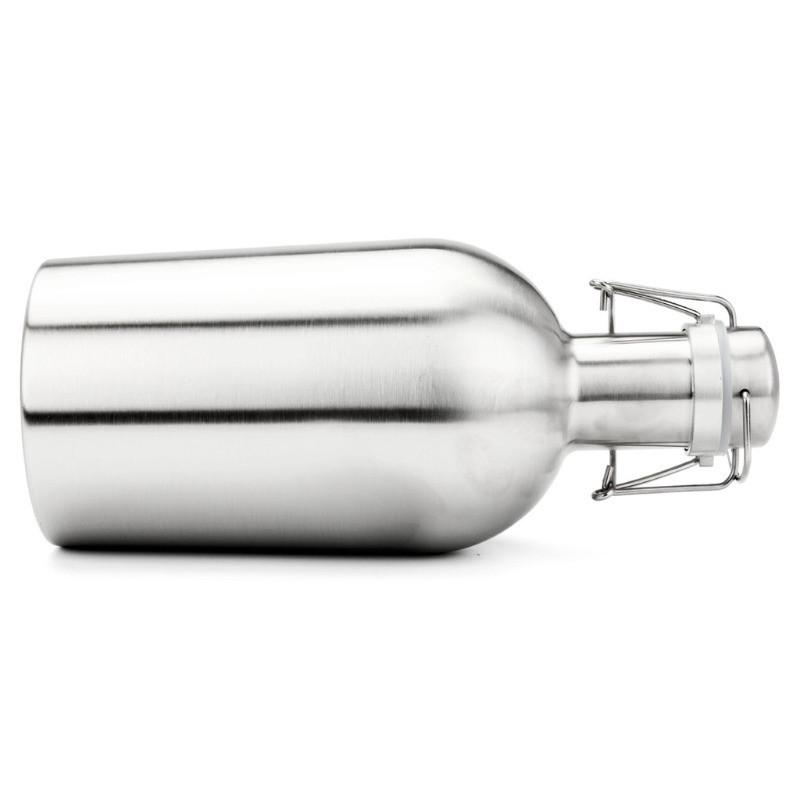 2L 64oz Bier Growler Hausbrauerei Bierherstellung Taschenflasche DIY Bar Werkzeuge Silber Edelstahl Bierflasche