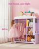 VEVOR Kids Dress Up Storage, with Jewelry Cabinet, Dress Up Closet with Mirror and Shelves, Princess Costumes Wardrobe Closet