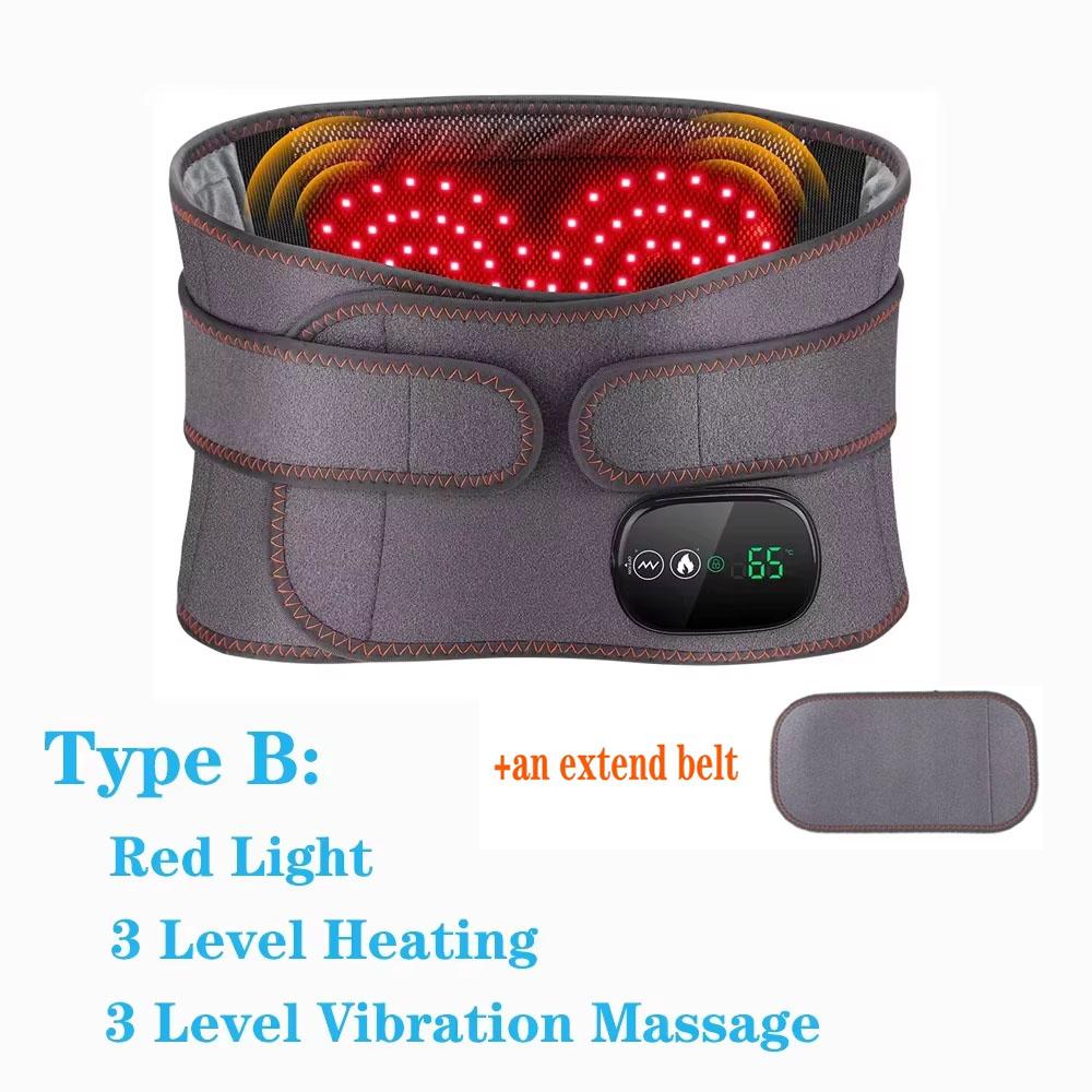 Electric Heating Waist Belt Inflatable Lumbar Protector Back Decompression Brace Infrared Vibration Massage Waist Airbag Support