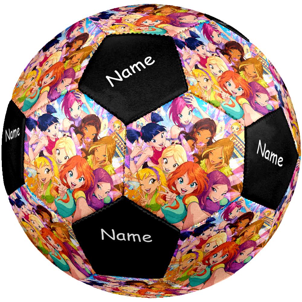 Custom Name Winx Club Theme Size 5 Soccer Ball, Suitable for Both Indoor and Outdoor Matches, a Gift Suitable for Everyone.