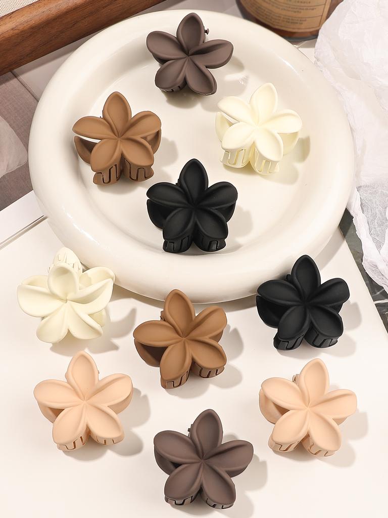 10Pcs Flower Claw Clips Small Matte Tiny Hair Clips for Women, 1.2" Mini for Thin Medium Hair, Cute Hair Accessories
