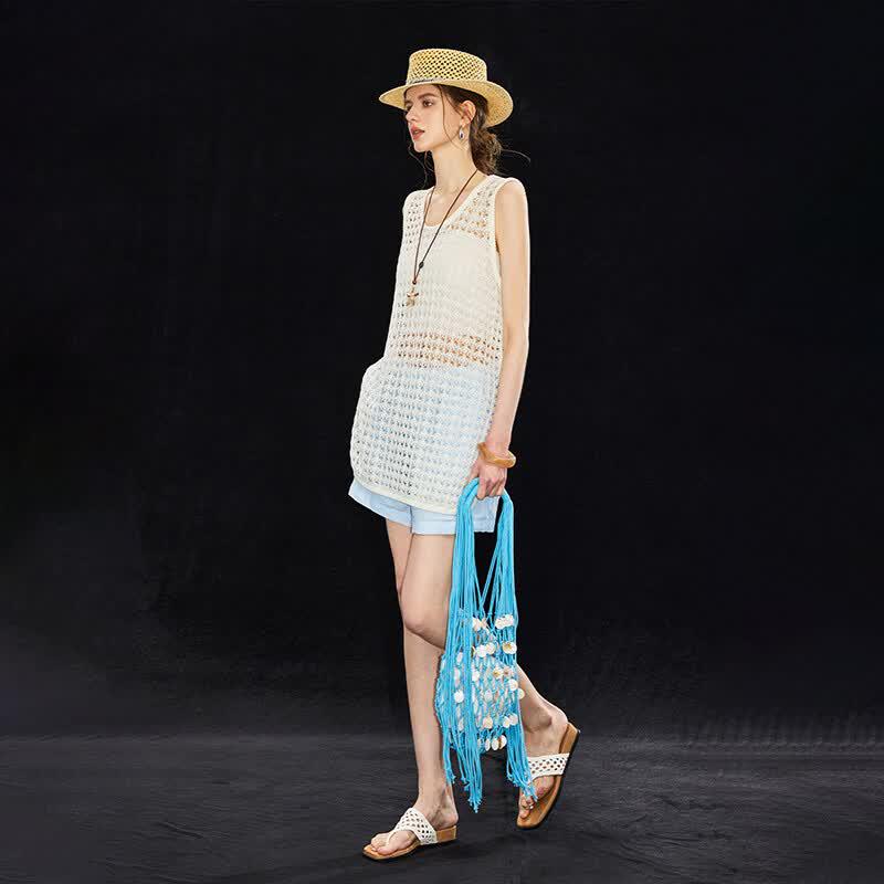 Bohemian Crochet Knit Sleeveless Vest