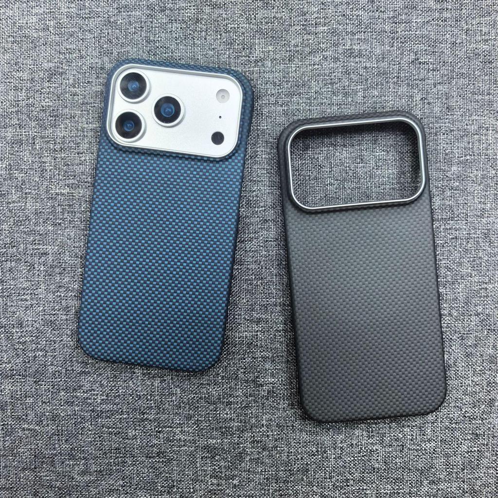 Apple 17 Pro Max Kevlar Magnetic Case: Ultra-Thin, Lightweight, Real Carbon Fiber Protective Shell