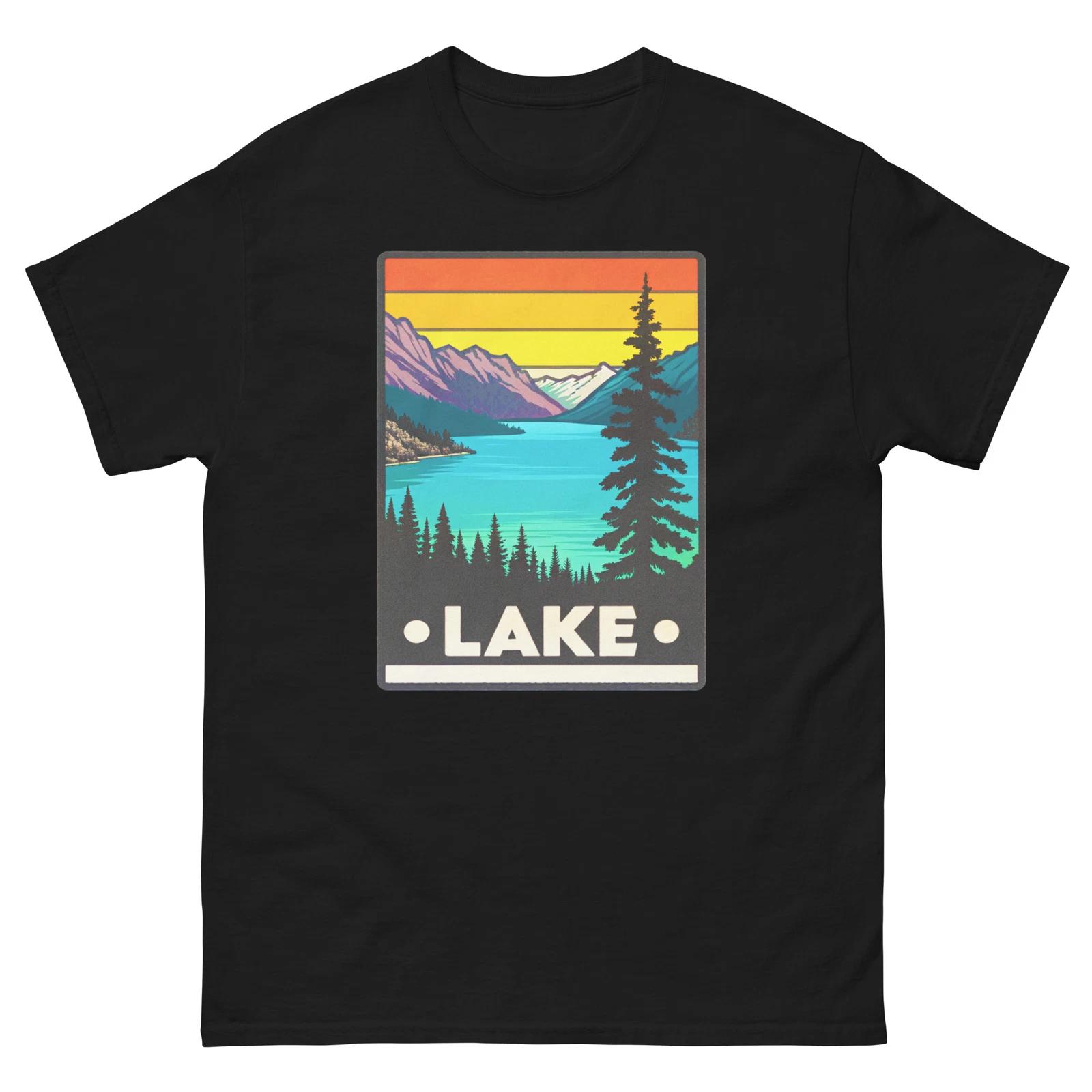 Lake Geographical Landscape Location Scenery T-Shirt 2XL