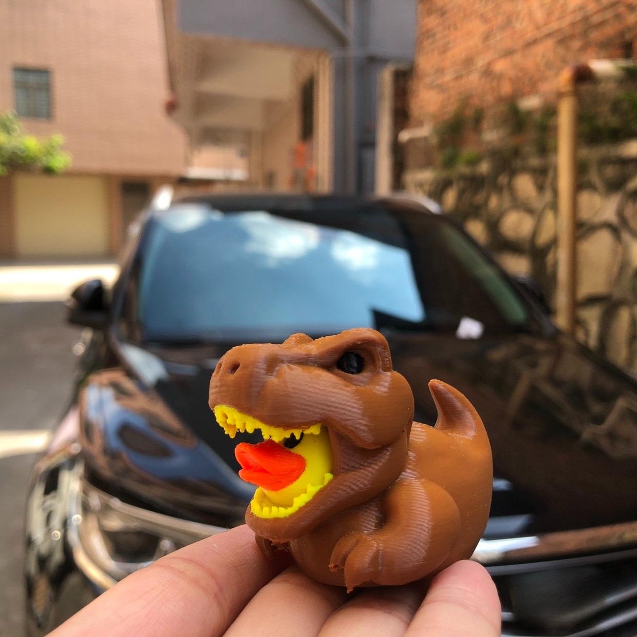 3D-печатные статуэтки динозавра-утки, статуэтки утки в форме динозавра, креативные готические забавные украшения, настольные пластиковые украшения-утки коричневый