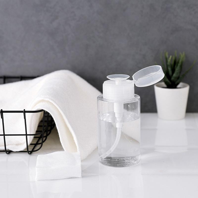 150ml Refillable Lockable Pump Bottle – Empty Dispenser for Nail Cleaner, Makeup Remover, and Manicure Solutions