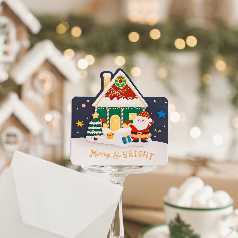 Merry Christmas Cards Set With Envelope New Year Wishes Christmas Gifts Decorative Greeting Xmas Postcards For Xmas 2026