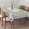 Wasserdichte Tischdecke mit Zitronenblüten-Aufdruck, Dekoration für Feiertage, Hochzeiten, Partys, Waschbare rechteckige Tischdecken, Tischdekoration für das Esszimmer