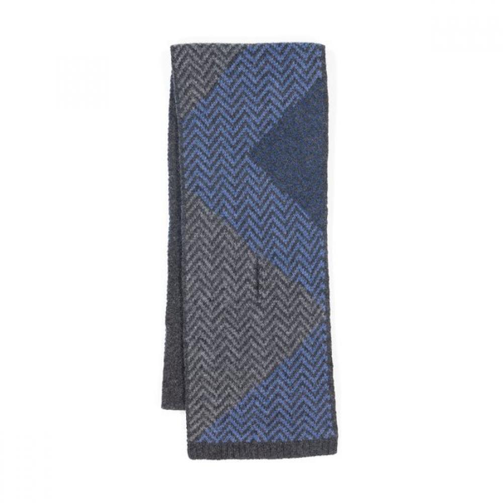 VANBROUGH Cashmere 100 Herringbone Petite Muffler Bpftm1003 Bu