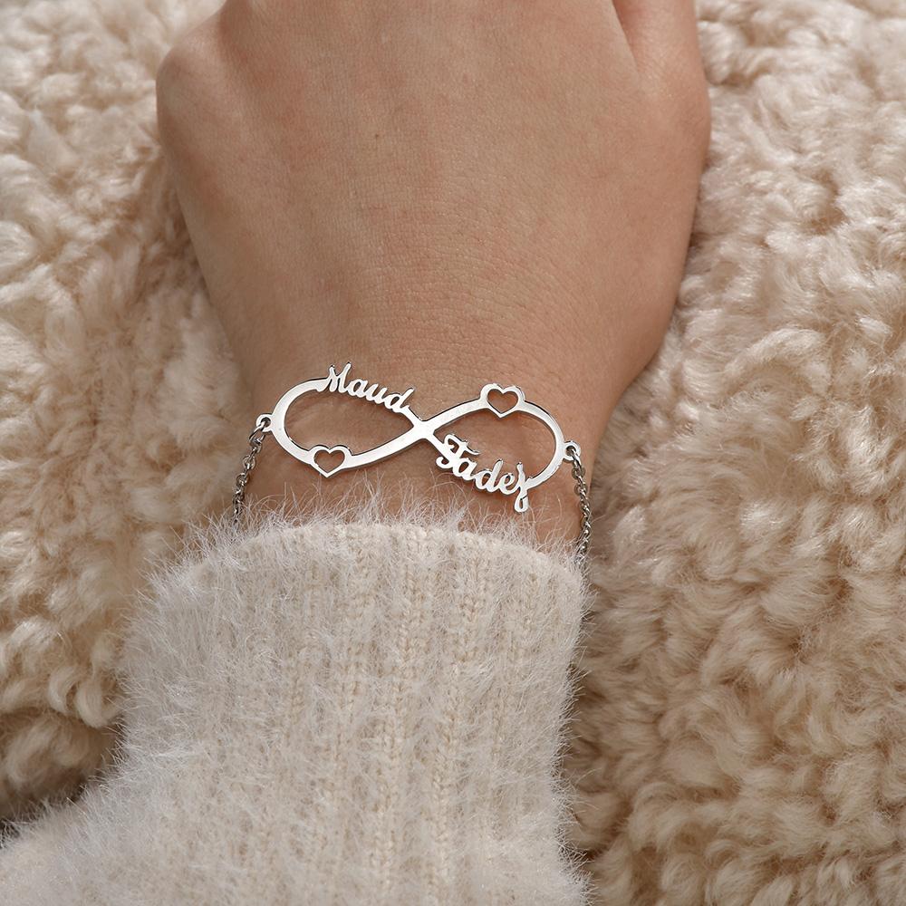 Atoztide Customized Bracelet Personalized Special Chain Nameplate Women Kids Stainless Steel Gold Color Bangle Chrismas Gift