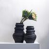 Ceramic Vase Stacked Stone Statues Flower Vase Irregular Folds Handmade Ceramic Pot Flower Vase Flower Arrangement Accessories