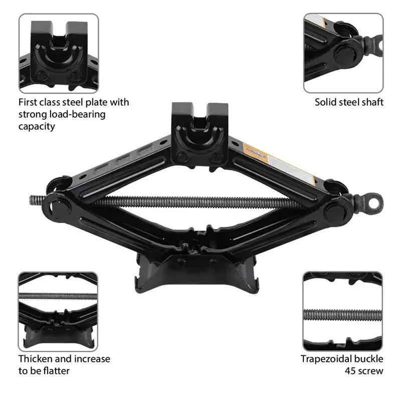 2.5T 1.5T car jacks 2 in 1 Manual Lift Jack Car Repair Tool Lifting Tool with Labor-saving Ratchet Wrench Foldable Jack for Car