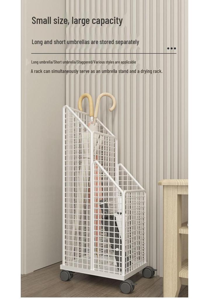 Umbrella Stand & Storage Rack for Entryway or Office