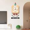 Cream Wind Clock Living Room Decorative Painting Wall Clock Cartoon Children's Room Wall Hanging Clock Watch Decoration