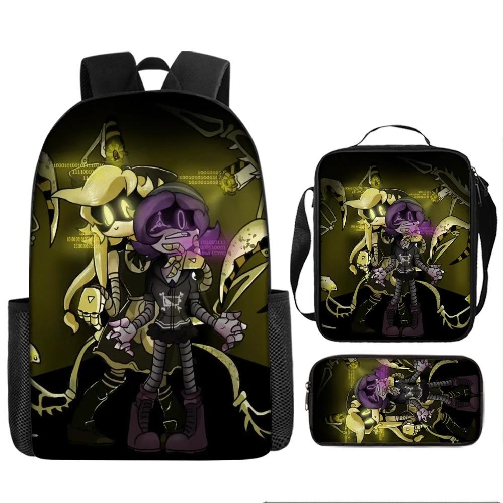 Inorganic Killer Children's School Bag Backpack Murder Drones Elementary School Cartoon Backpack Three-piece Set
