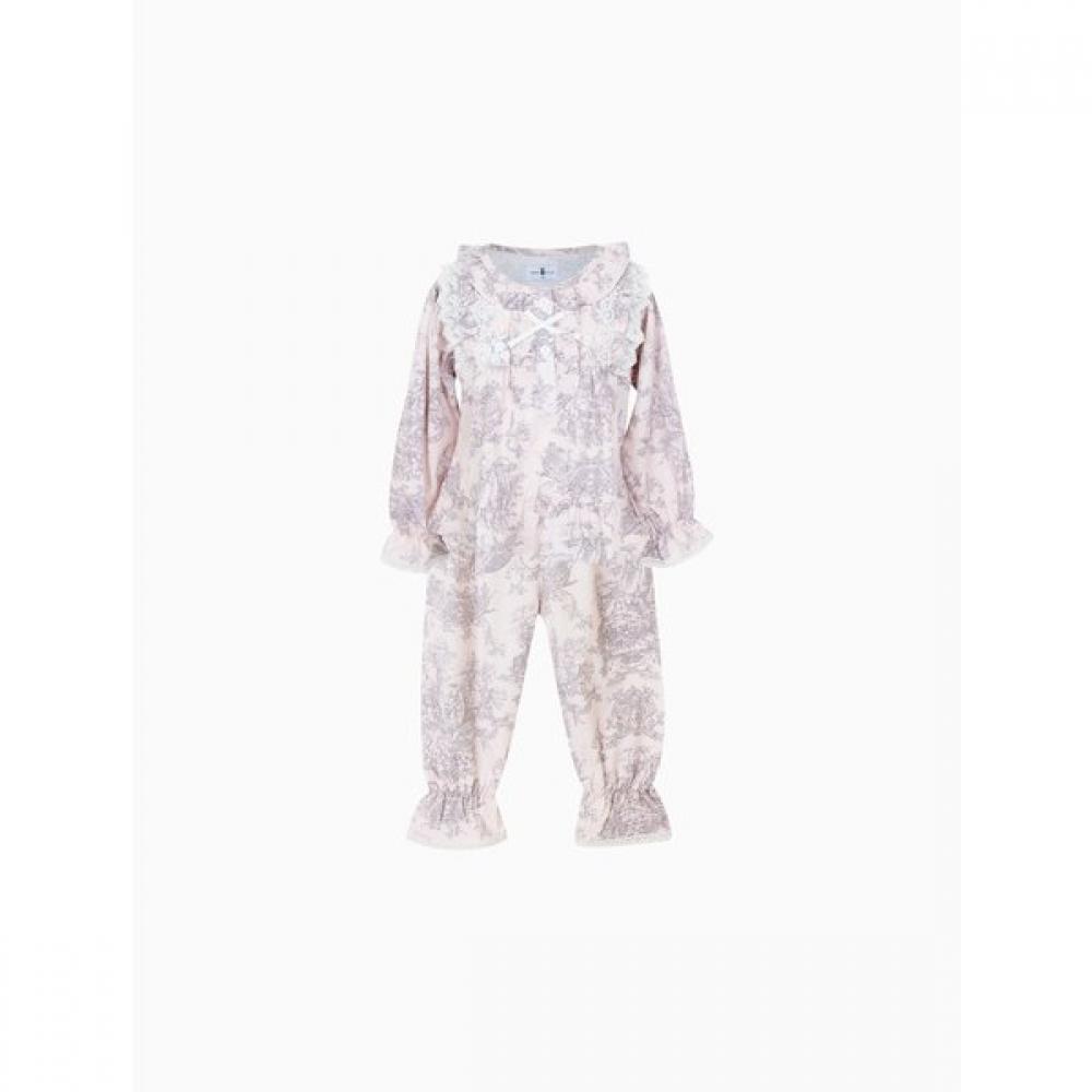 Lunaluz Girls Modal Cotton Long Sleeve Round Neck Two Piece Pajamas