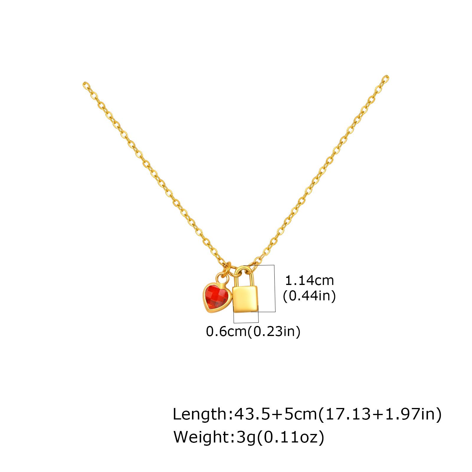 

Vnox Stainless Steel Birthstone Charm Necklace 18K Gold Plated Lock Pendant 12months Horoscope Choker Jewelry Back School Gifts