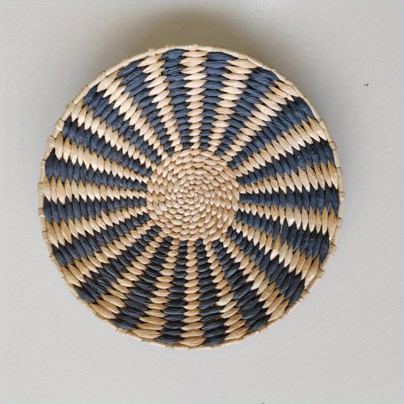 3Pcs Black Wavy Wall Decoration Handmade Wavy Rattan Wall Hanging Suitable for Kitchen, Bedroom, Dining Room, Living Room