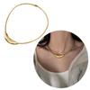 Collana Tubo Curvo in Metallo Unico Collane Girocollo Eleganti e Personalizzate Colletto Ergonomico per Festa Nightclub