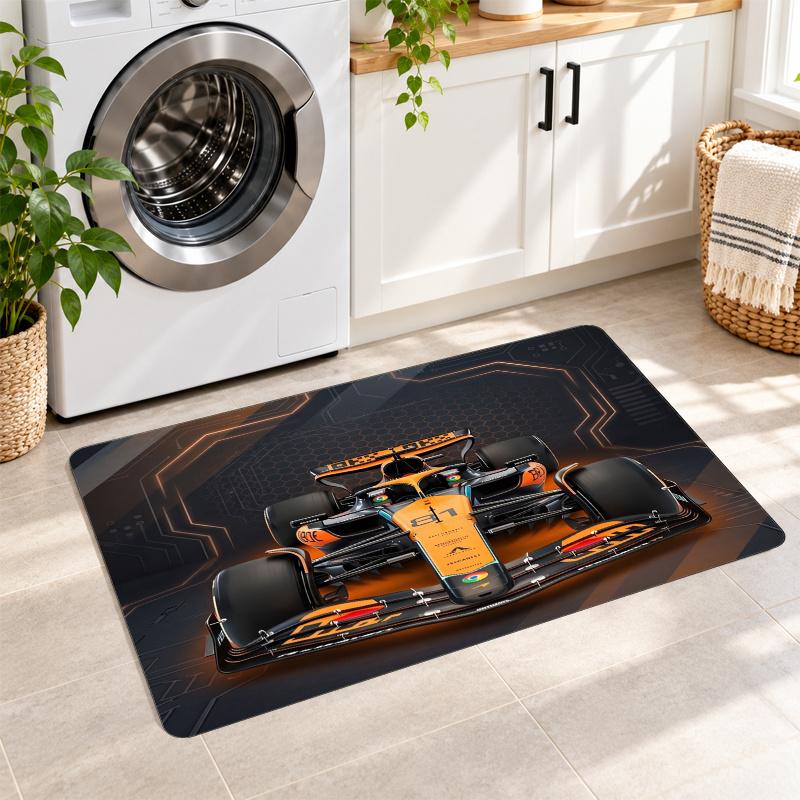 Flannel Kitchen Mat McLaren Soft Area Rug Non Slip Floor Carpet Home Decoration