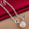 925 Sterling Silver Romantic Heart-shaped Necklace Fashionable Wedding Jewelry