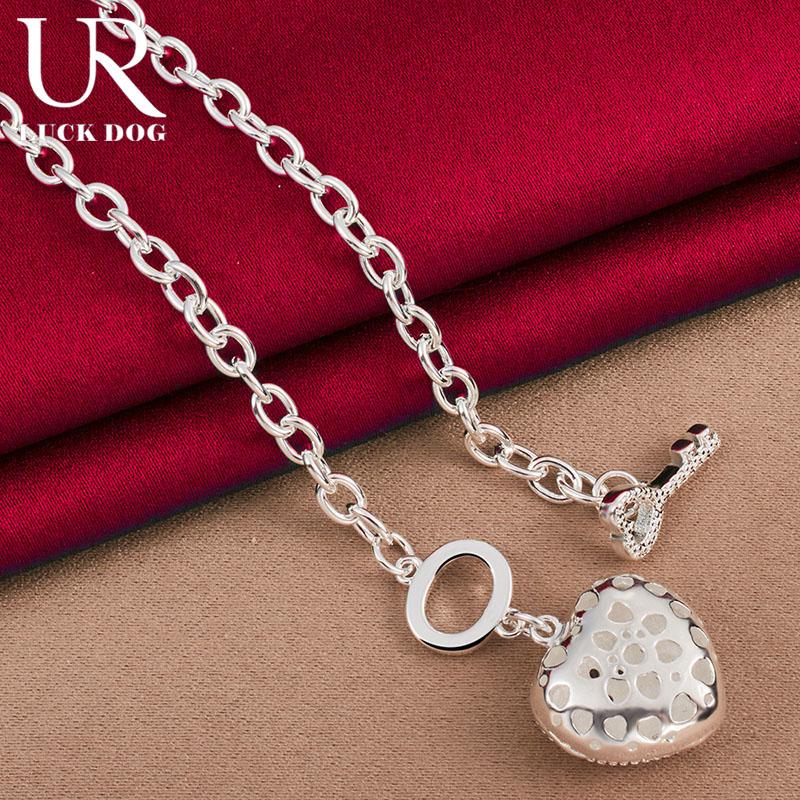 925 Sterling Silver Romantic Heart-shaped Necklace Fashionable Wedding Jewelry