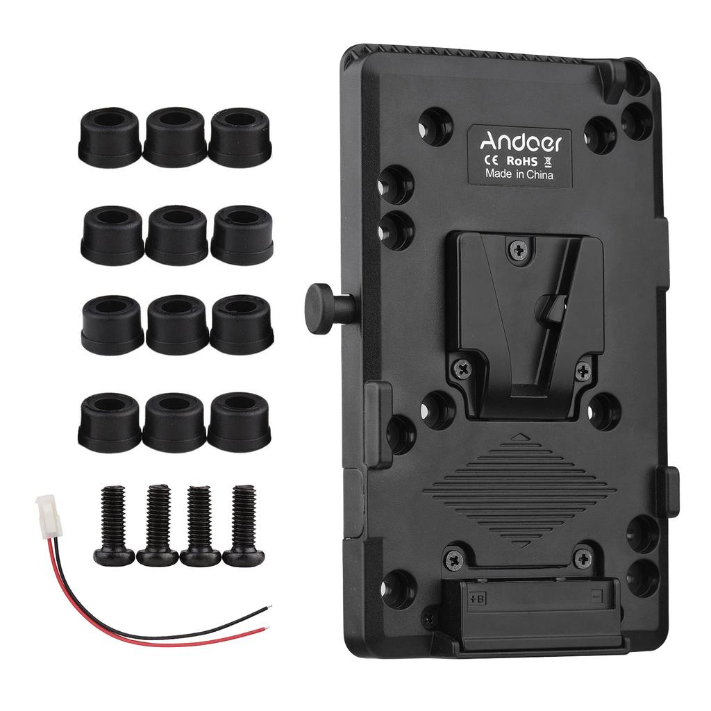 Battery Plate Multifunctional Easy to Install 12V 16.8V D Tap V Mount Battery Plate for Camcorder BMCC BMPCC