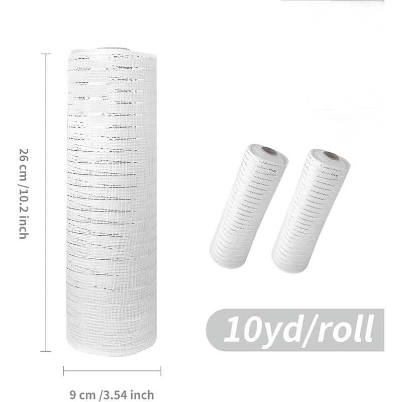 Christmas Ribbon Tree Decoration Mesh Tulle Roll Fabric Pendant Merry Christmas Decor For Home 2025 Xmas Gifts DIY New Year