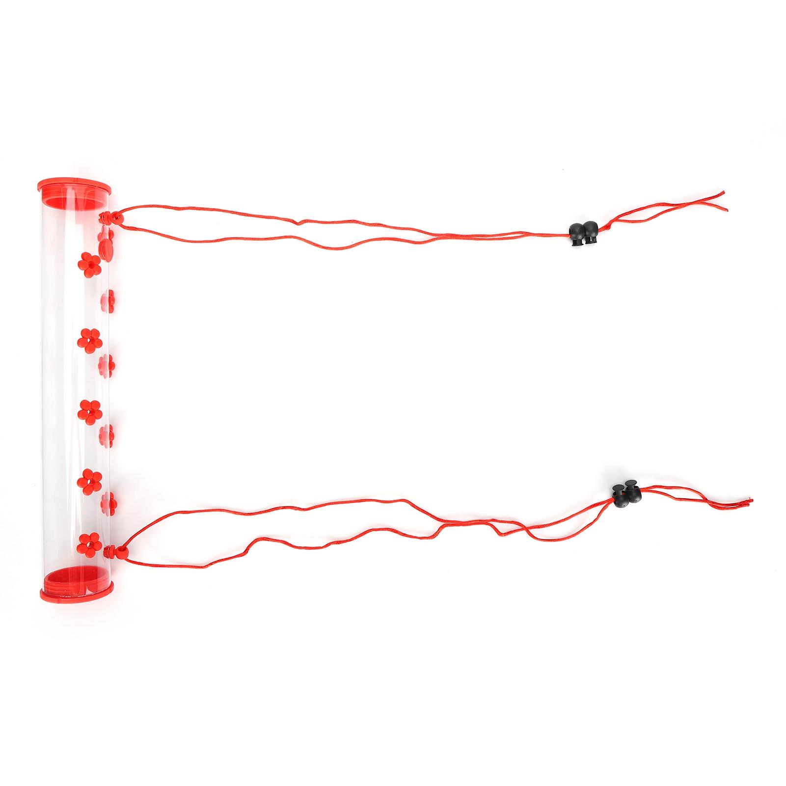 

30cm 11.8in TubeShaped Bird Feeder Transparent Horizontal Hanging Hummingbird Feeder