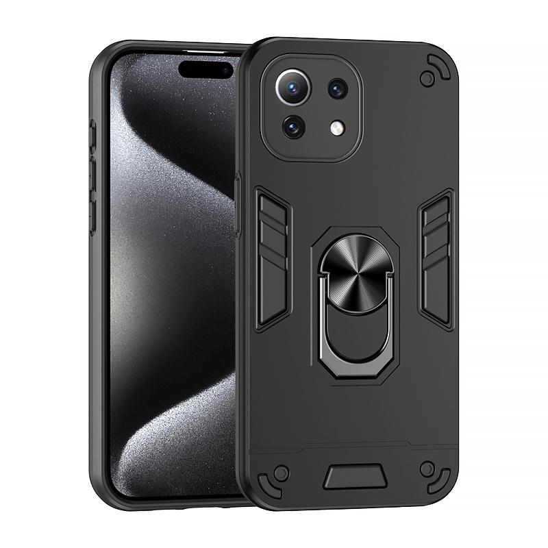 Armor Car Magnetic Holder Ring Coque For Xiaomi 11 Lite Mi 11 Lite 5G NE 11Lite Case Shockproof Lens Protect Hard PC Back Cover