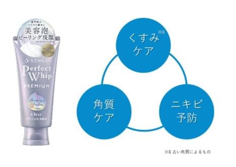 Achat en gros Senka Premium Perfect Whip Clear 120g x 2 pièces Soin exfoliant Peeling Soin anti-teint terne Prévention de l'acné Transparence