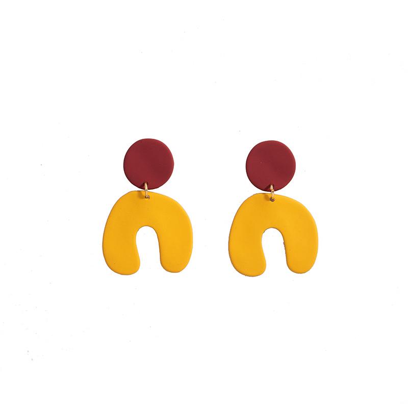 Trendy Japanese-Korean Painted Stud Earrings: Versatile Style for Influencers & Street Fashion