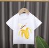 New Style Childrens Cartoon Fruit Print Roundneck Shortsleeved Tshirt Girl Clothes Boys Clothes Kids Clothes Modal Fabric