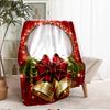 Christmas Santa Claus Theme Printed Blanket - Perfect for Couch, Bed, Travel & Outdoor Use | Machine Washable, Cozy & Durable.