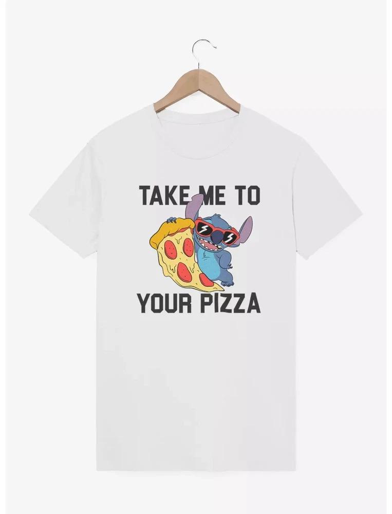 Lilo Stitch Take Me To Your Pizza T Shirt Size S 4XL Gift For Friends S