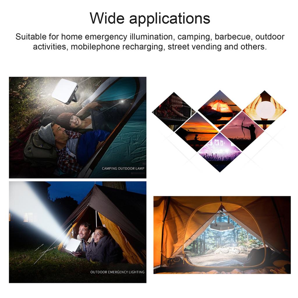 Multifunctional Camping Light LED Outdoor Large capacity Night Emergency Lights Dual Charging and Four Light Modes