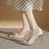 8330-5 High heels women's thin heels 2025 new wedding shoes pointed head shallow mouth side empty Xiuhe wedding dress bridal shoes