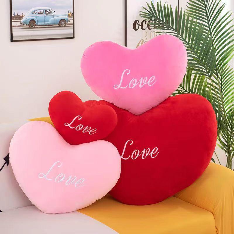 Cute Heart-shaped Plush Pillow For Girls Decorative And Soft Gift For Qixi Festival