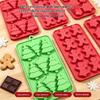 Silicone Christmas Baking Molds Non Stick Easy Clean Perfect For Home Baking Cookie Chocolate Jelly Candy