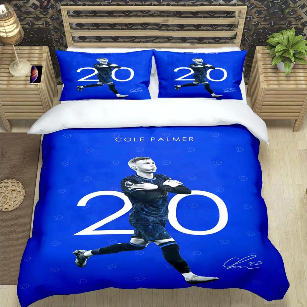 Berühmtes UK. Fußballstars C-Cole P-Palmer Druck Bettwäsche Set Bettbezug Steppdecke Bett Jugend Kind Mädchen Junge Luxus Geburtstagsgeschenk