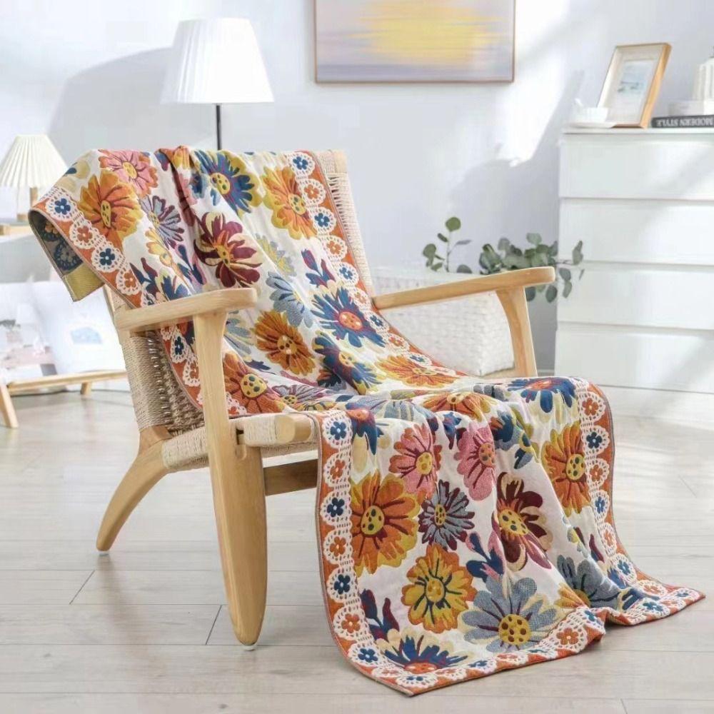 Multi Layer Beach Towel Absorbent Baby Blanket Comfortable Cotton Gauze Bath Towel  Swimming