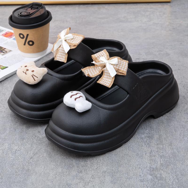 EVA British Style Non-Slip Girls' Closed-Toe Fashion Shoes – 7cm Thick Sole for Height Increase